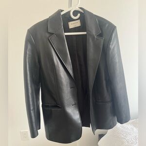 Smith Faux Leather Blazer